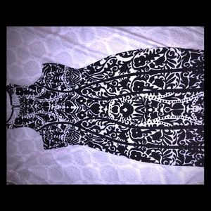 H&M Black and White Geometric Print Bodycon Dress
